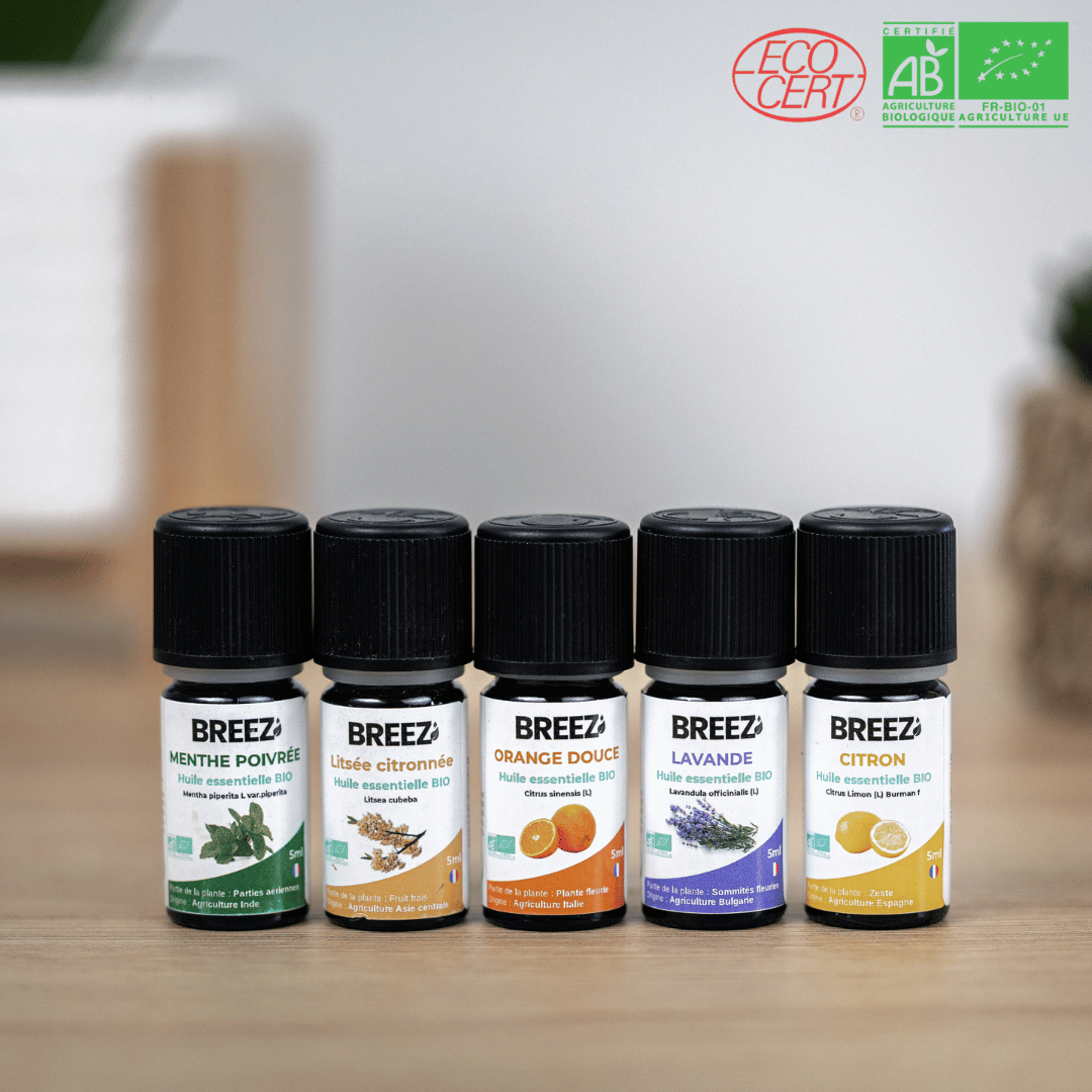 Collection de 5 Huiles essentielles Bio
